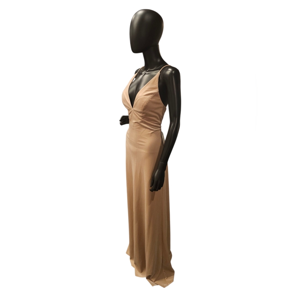 Jenny Yoo Prosecco Blush Velvet Gown - Picture 4 of 8